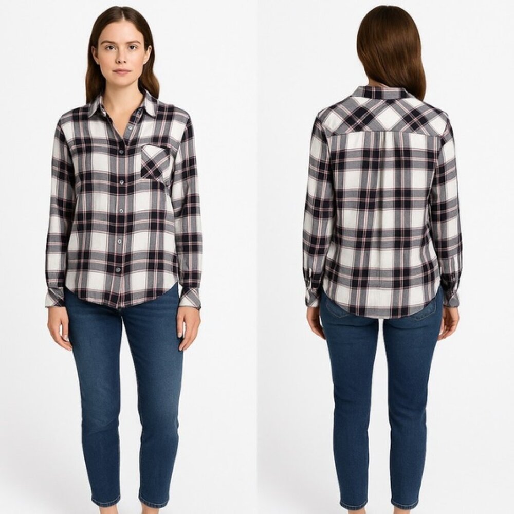 Rails Hunter Plaid Flannel Shirt White/Scarlet